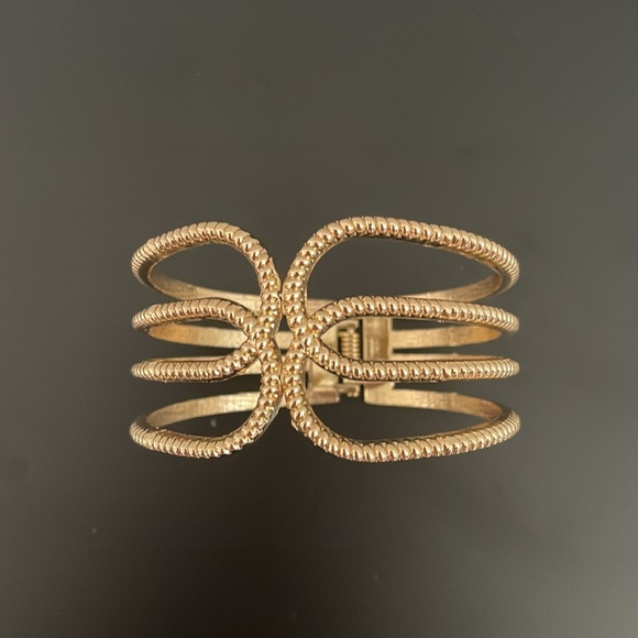 18K Gold Plated Cuff Bracelet- Women - Picture 7 of 7